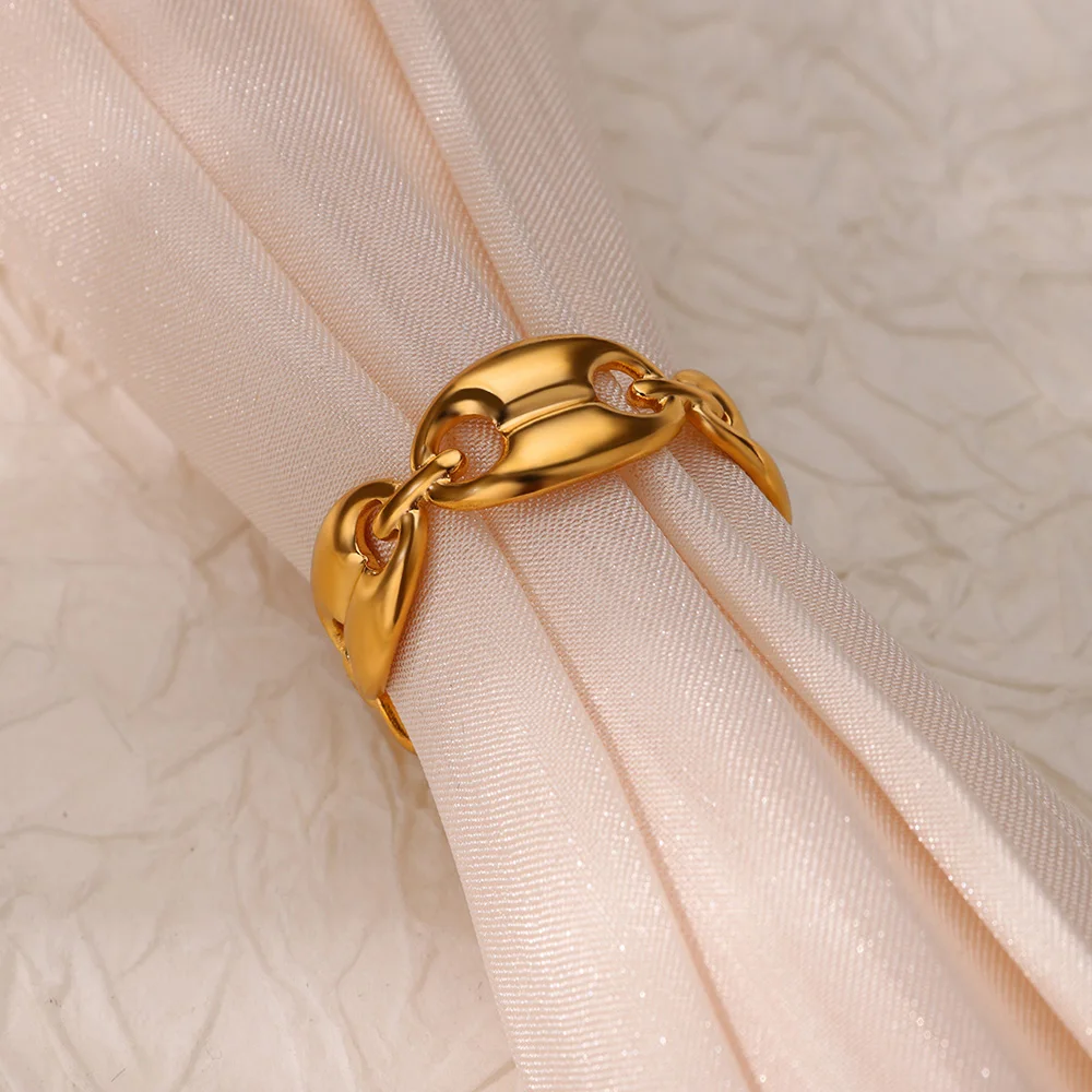 Simple Oval Hollow Open Rings For Women