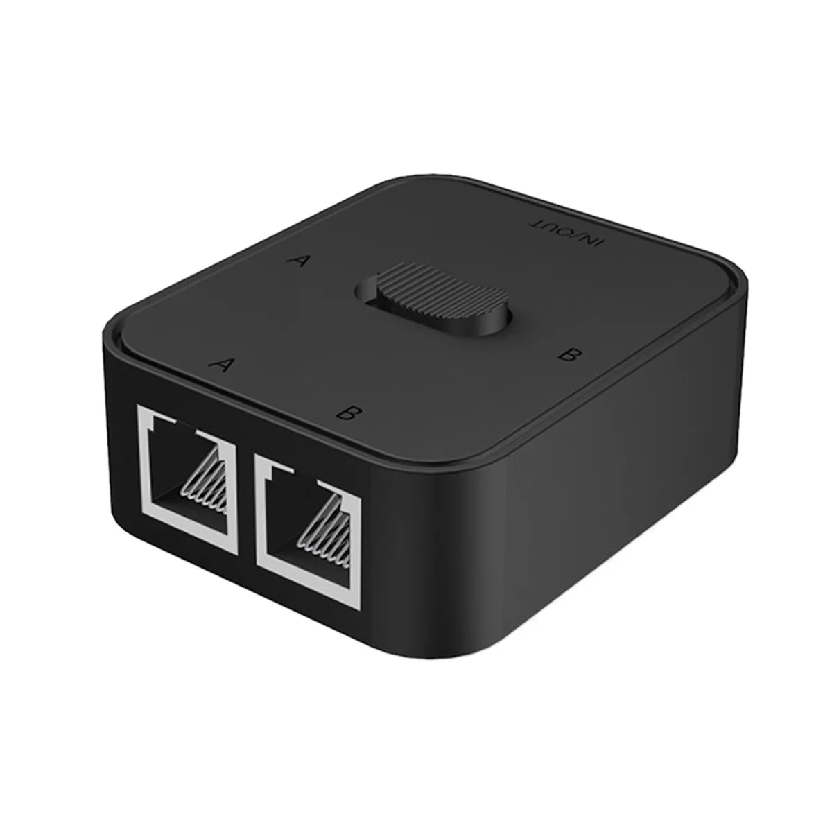 

2 Port Gigabit Network Switch RJ45 Switch Network Splitter Cable Extender 2 Way External Network Switcher Splitter-Black