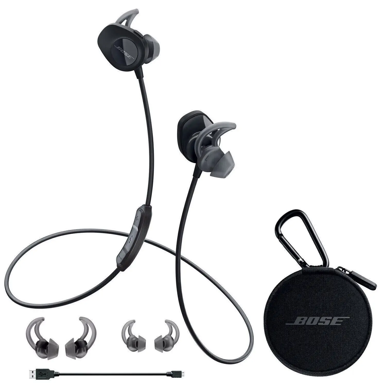 New SoundSport Wireless Bluetooth Sport Earabuds In Ear Headphones Earphones Black