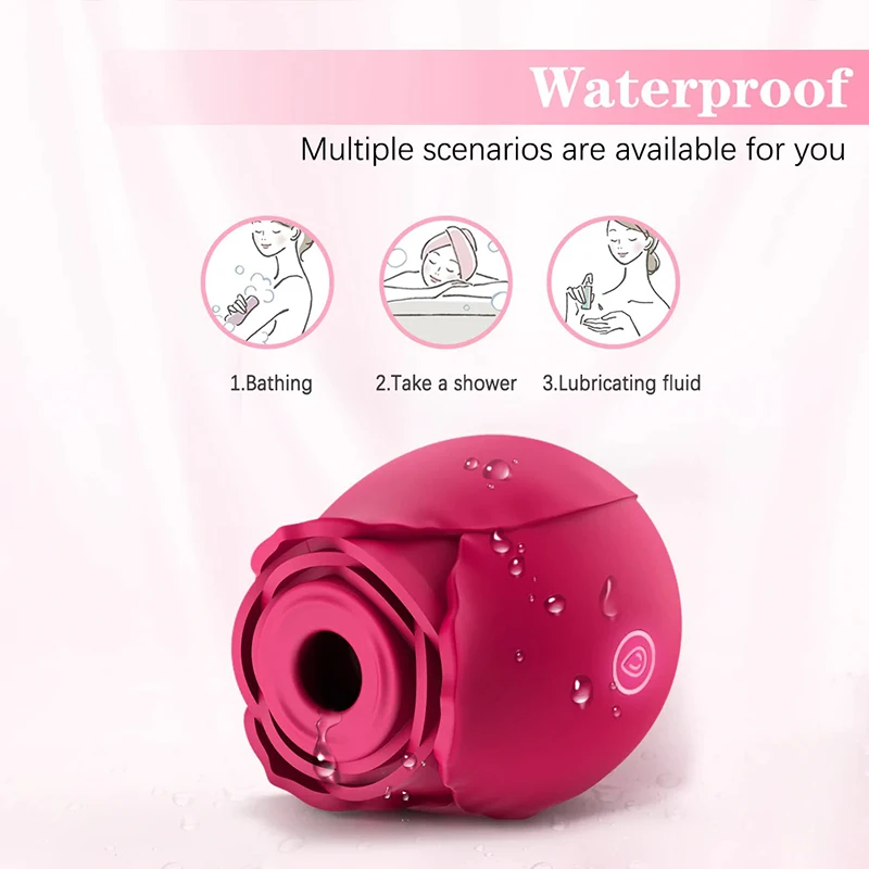 Rose Shape Vagina Sucking Vibrator Intimate Good Nipple Sucker Oral Licking Clitoris Stimulation Powerful Sex Toys for Women 2