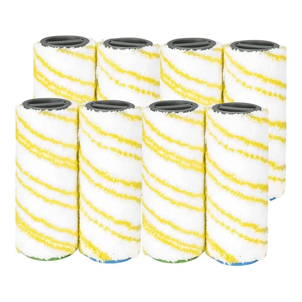 

8Pcs Replacement for Karcher FC Multi-Surface Rollers, Compatible with FC7 FC5 FC3 FC3D Hard Floor Cleaners Yellow