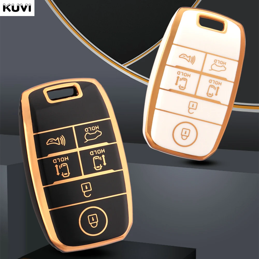 TPU 자동차 키 케이스 커버 쉘 포브, 기아 세도나 그랜드 카니발, 아늑한 소렌토 L580, 더블 카니발 보호 거치대 액세서리