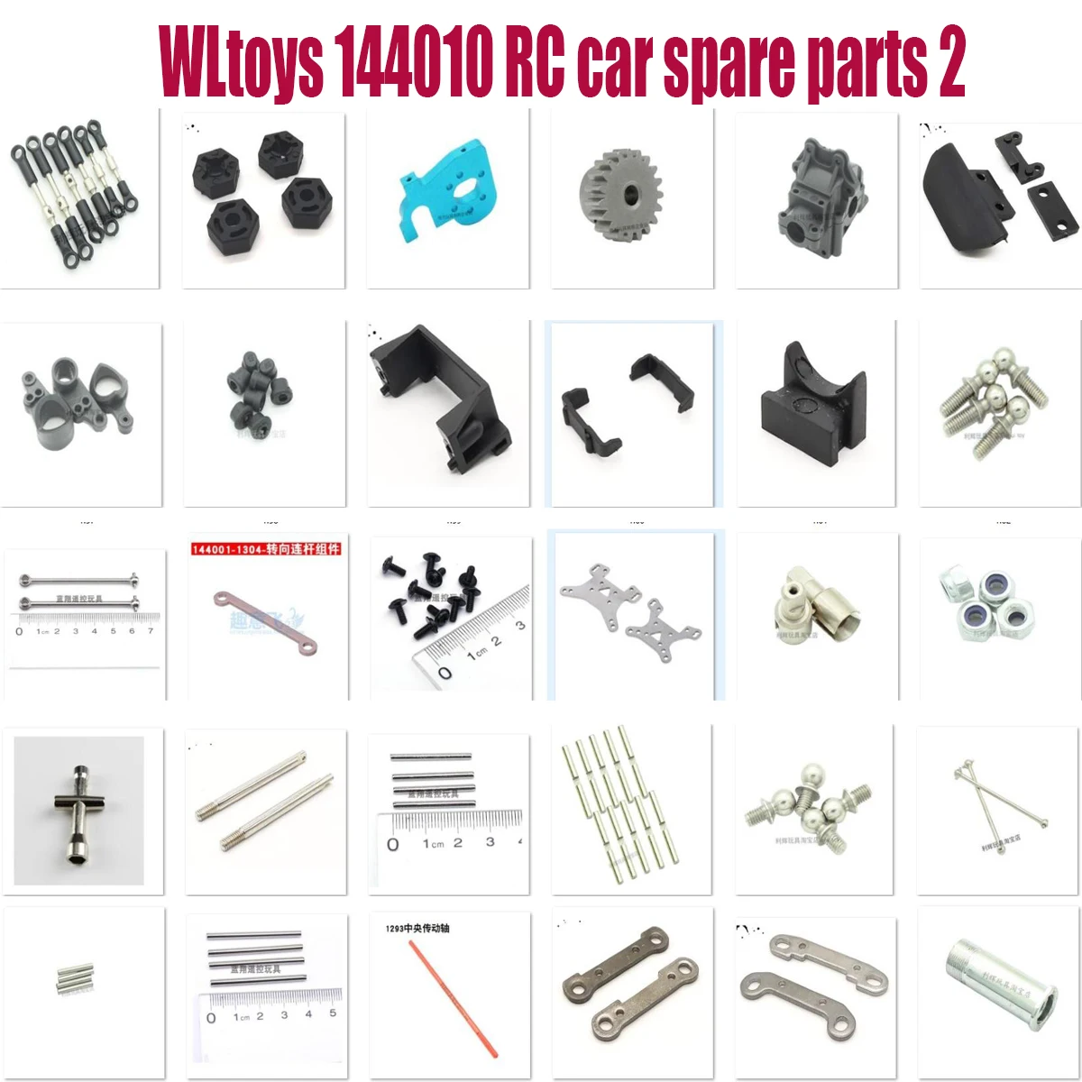 Wltoys 144010 Rc Car Spare Parts Steering Pull Rod Drive Shaft Ball