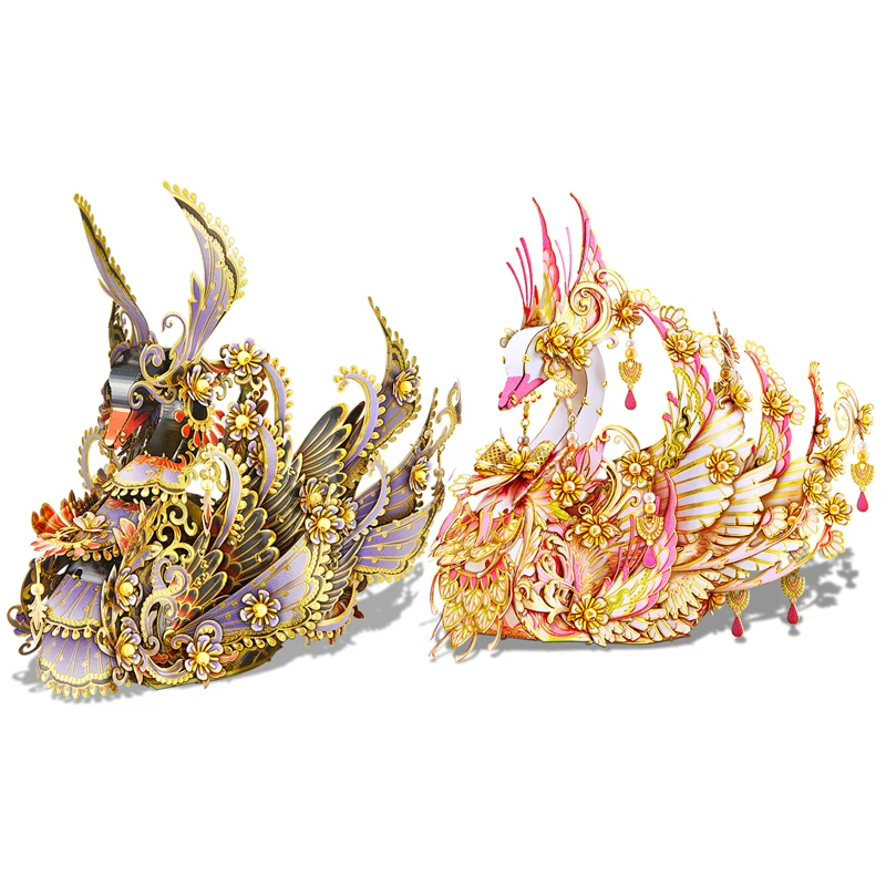

NEW DIY 3D Metal Puzzle Swan Model Building Kits Assembly Animals Brain Teaser Jigsaw Puzzles for Girls Birthday Gifts