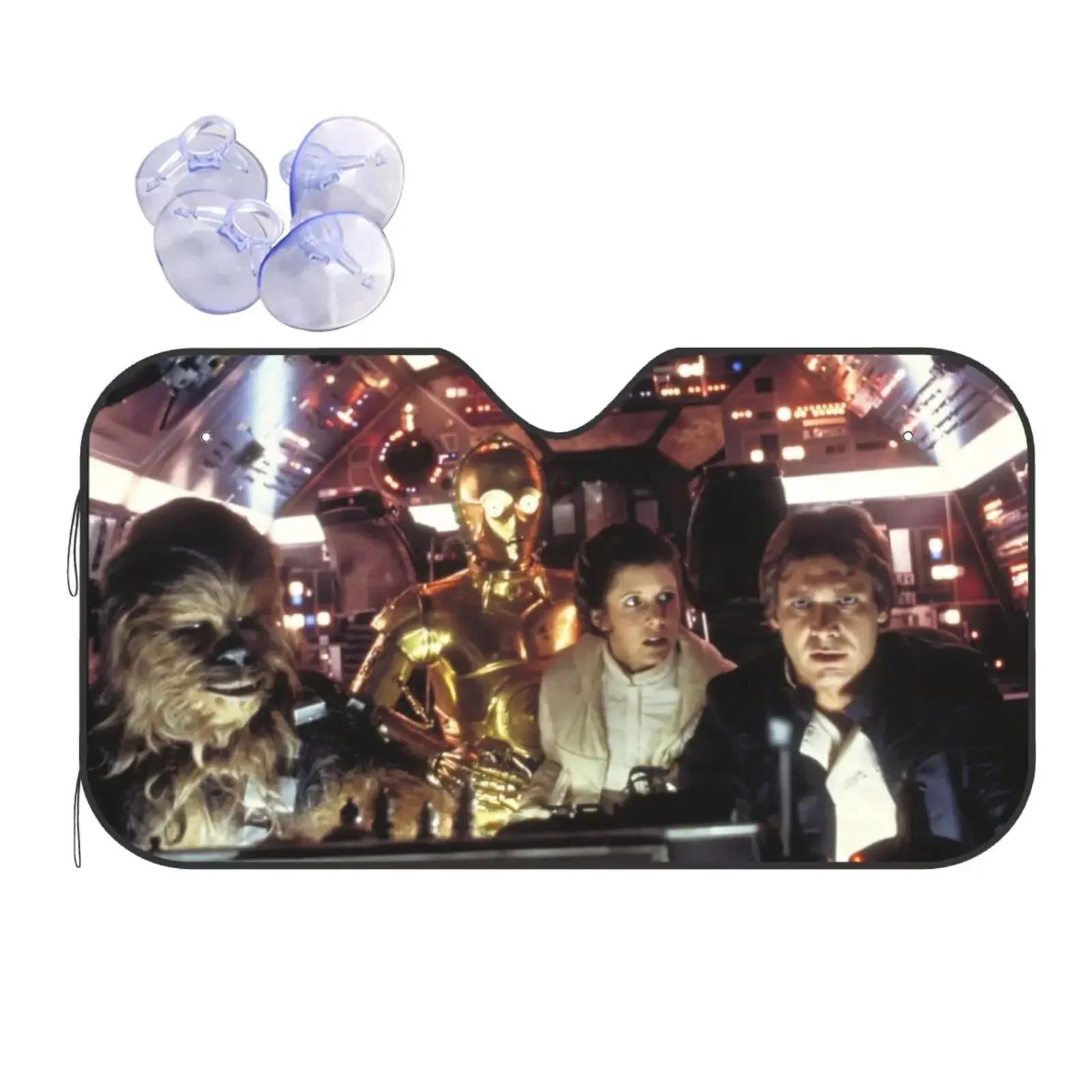 Funny W-wars Windshield Sun Shade Car Sun Shade For Front Windshield Foldable Visor Protector Blocks UV Rays car sunshade windshield sunshade windshield sun shade