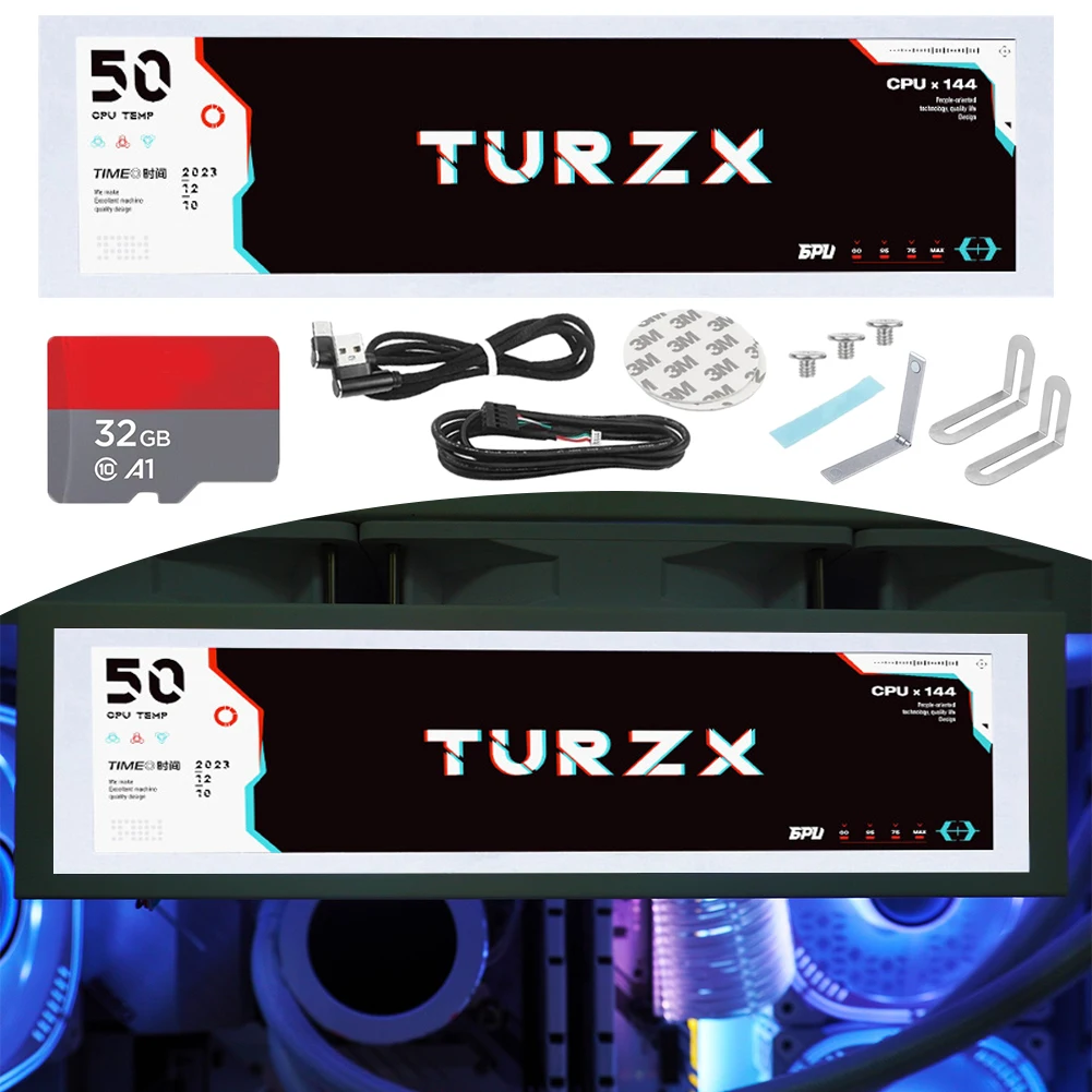 ǻ ͸ Ʈ USB  ÷, PC ̽  ũ, 8.8 ġ IPS CŸ  ũ, CPU GPU RAM, 1920*480