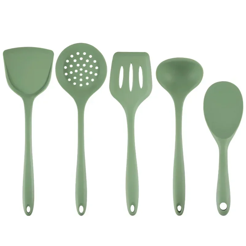 Silicone kitchenware Soup spoon spatula slotted spoon Non-stick cookware Food grade kitchen items kitchen utensils