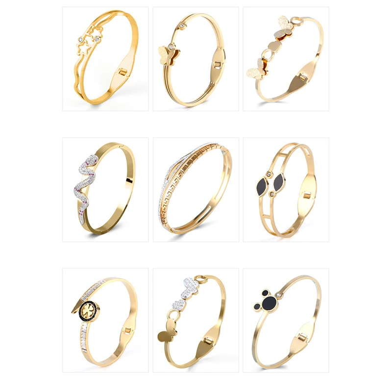 

The new stainless steel bracelet is a variety of simple and fashionable women's accessories.