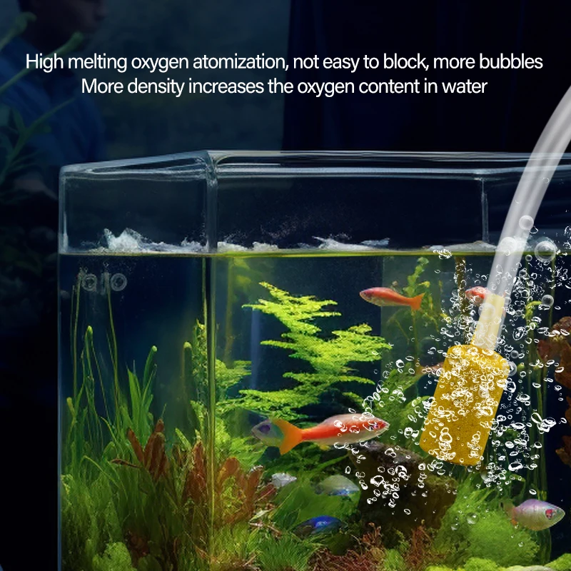2/5/10pcs Aquarium Cylinder Shape Air Stone Mineral Bubbles Release Fish Tank Punp Airstone Aeration Aerator Accessories 6