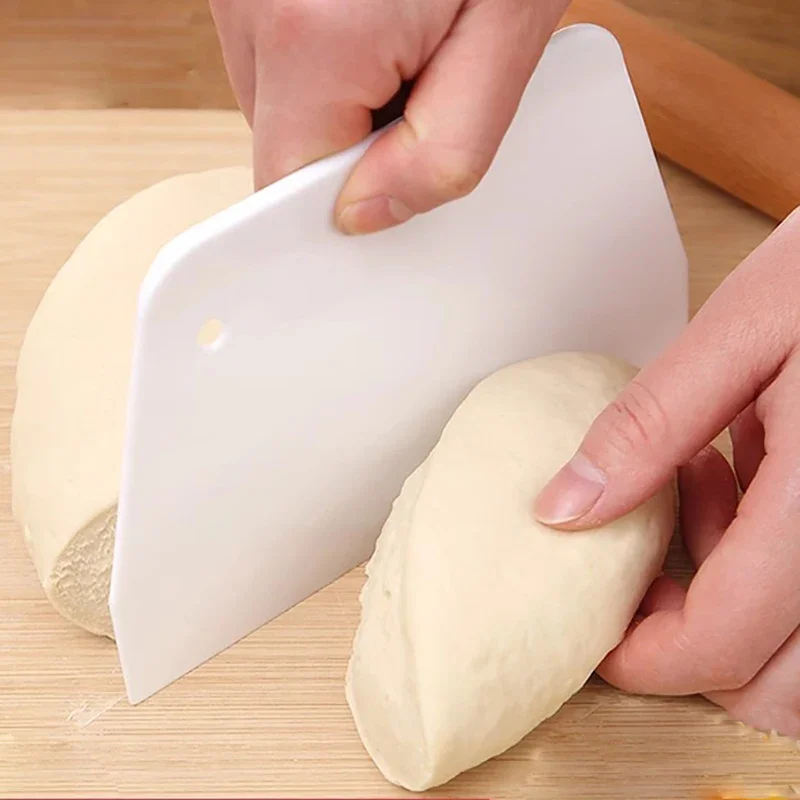 Multi-functional Dough Cutter Bowl Scraper Cream Spatula DIY Pastry Cutters Fondant Scrapers Cake Cutter Kitchen Baking Tool dough scraper baking tool dough cutter baking accessories cake scraper baking spatula