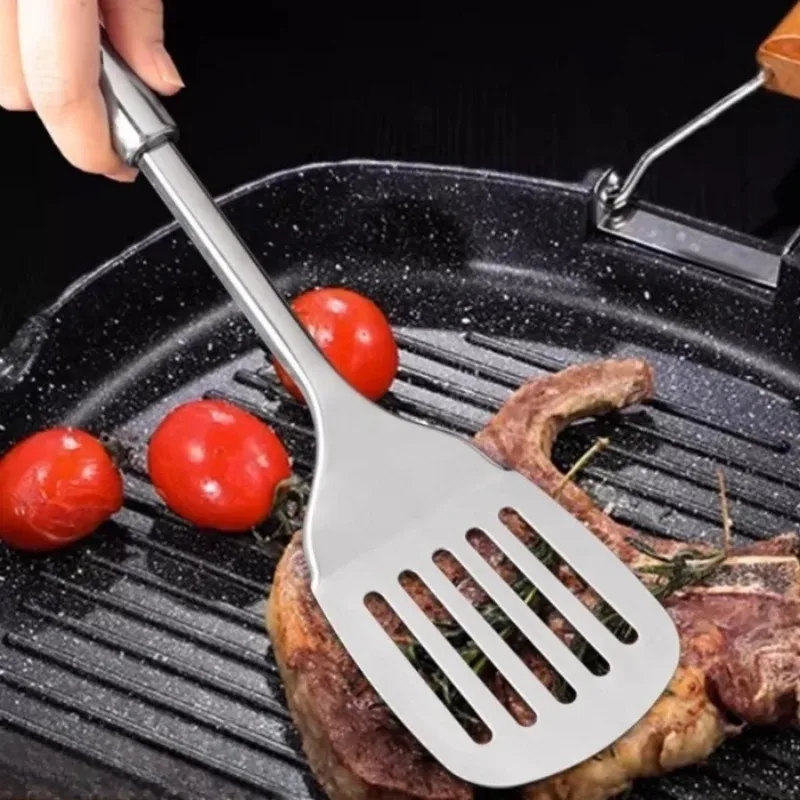 304 Stainless Steel Long Handle Wok Spatula Shovel Spoon Cooking Kitchen Tools Wok Ladle Skimmer Spoon Cooking Tools Utensil Set