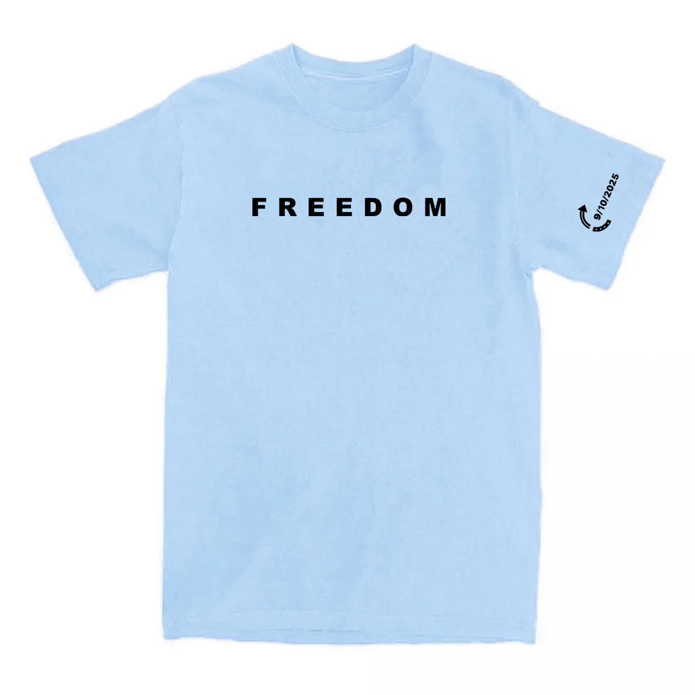 Freedom Tee Fashion American Charlie Kirk T-shirt Cotton Loose Women/Men Tshirts Casual O-neck Letter Printing Clothing Female view 5