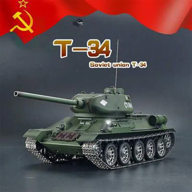 

HL 3909-1 SU T34/85 Metal Remote Control Tank Model Large-scale Multi-function Battle Competitive Simulation Tank toys RC Car