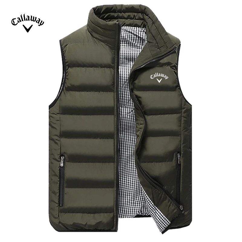 Autumn and Winter Men's Embroidered Cotton Vest Jacket Sleeveless Warm Down Jacket fashionable vests sleeveless vests sleeveless vest casual jacket