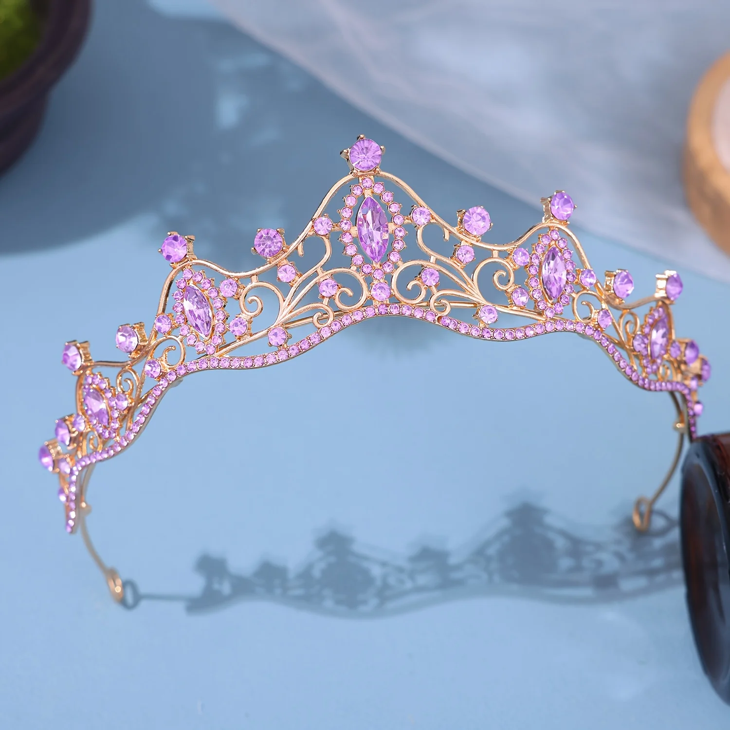 Baroque Crystal Tiaras And Crowns For Women Bride Rhinestone Prom Diadem Bridal Wedding Hair Accessories Jewelry Crown Tiara