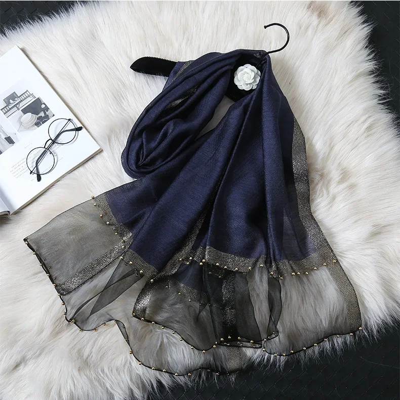 

2021 Women Scarf Winter Hijabs Tessale Tassels Long Lady Shawls Cashmere Like Pashmina black