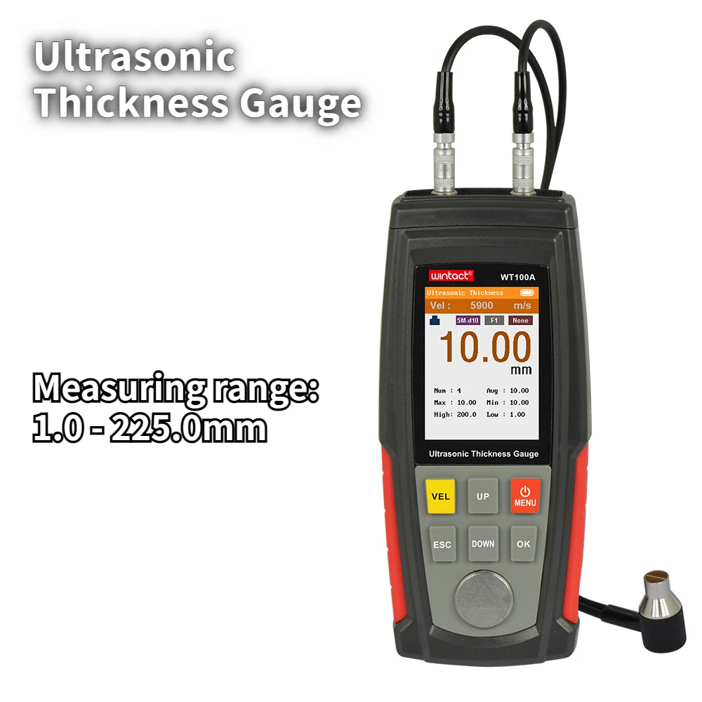 

Digital Ultrasonic Thickness Gauge Meter Tester WT100A Metal plate plastic glass thickness Gauge Meter Width Tester measurement