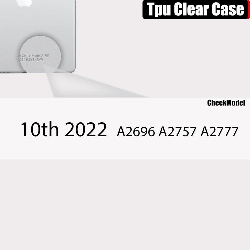 Sleek Transparent Tablet Case with Pencil Holder and TPU Protection