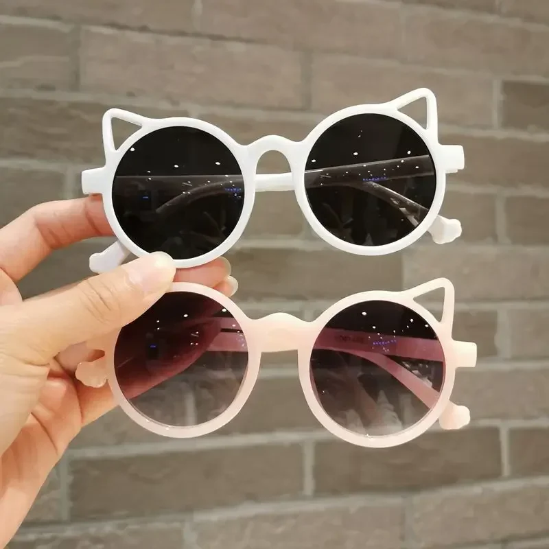 Kids Sunglasses Girls Boys Cute Animal Cartoon Ears Outdoor Sun Protection Children Lovely Vintage Sunglasses Protection Classic Kids