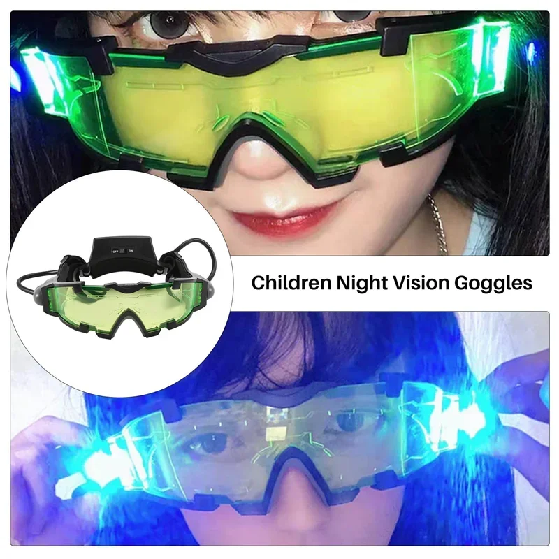 Adjustable LED Night Vision Glass Goggles Motorcycle Motorbike Racing Glasses Eyewear With Flip-out Light Windproof Gift HOT
