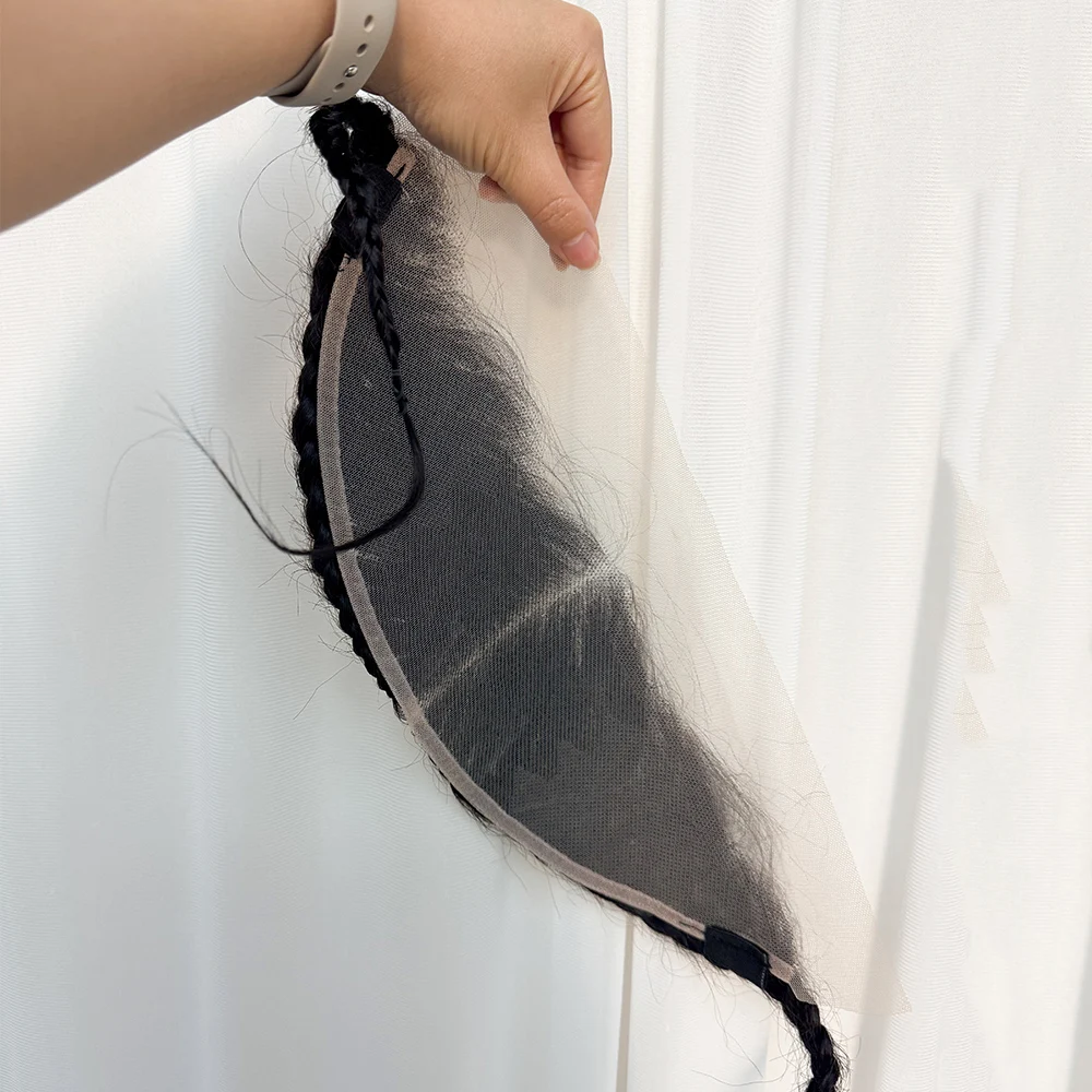 13x4 Lace Frontal Braided Hair Transparent Lace Frontal Brazilian Human Hair Lace Closure Only with Braids Hair Straight