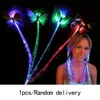 1pc/5pcs, Colorful Butterfly Light Braids Wigs Glowing Flash LED Hair Braid Clip Decoration Ligth Up Christmas Hair Accessories 5
