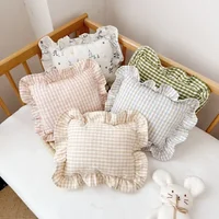 Baby Pillow with Ruffles Muslin Nordic Style Removable Washable Cotton Cushion for Baby Newborn Bedding Pillows 28*34cm 1