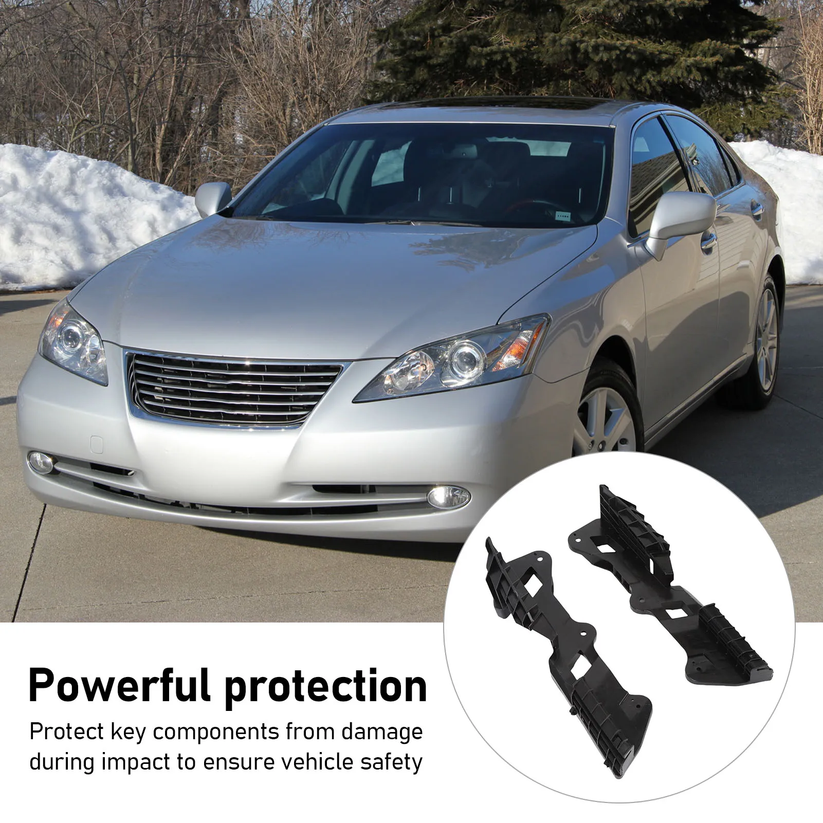 5211533090 Front Bumper Bracket LX1027100 Bumper Face Bar Bracket Retainer Mounting Brace Replacement For ES350 2007-2009