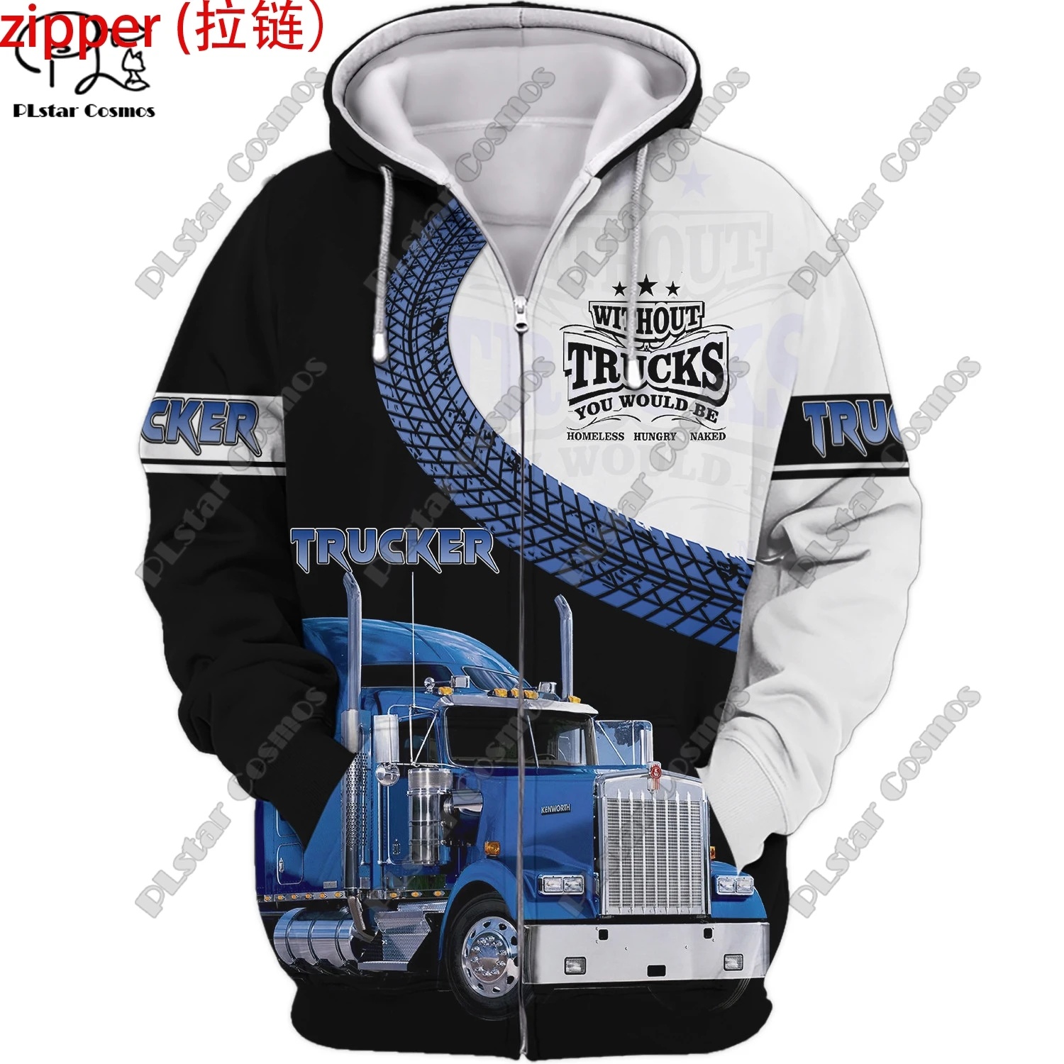 3D printing new car series truck school bus tractor art unisex clothing fun casual hoodie/sweatshirt/zipper/jacket/T-shirt Q-8