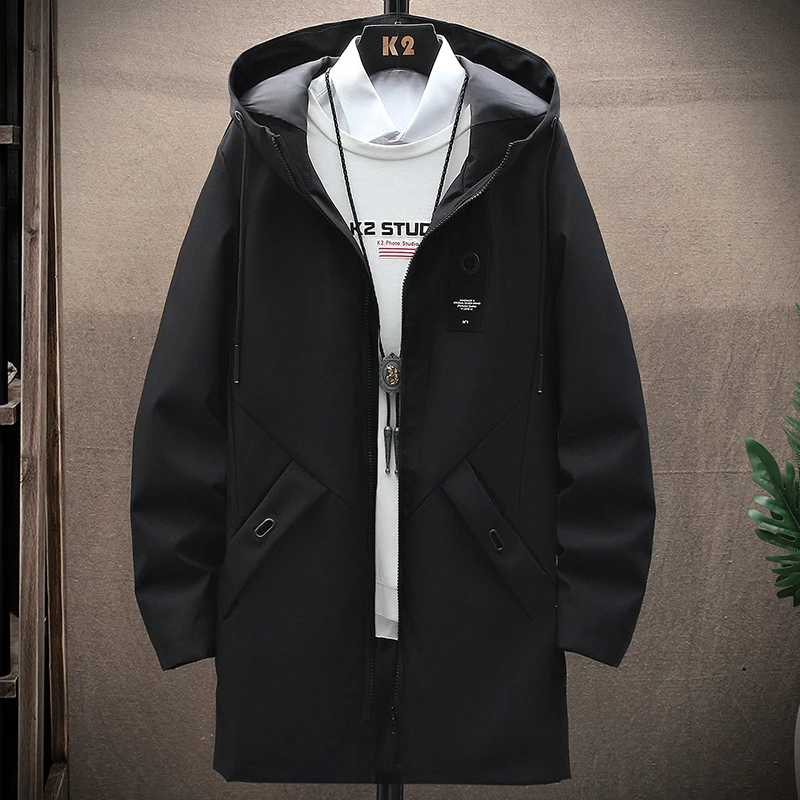 

Men Streetwear Cargo Jackets And Coats Hip Hop Harajuku Men's Windbreaker Overcoat Pullover Hooded Jackets Mens Clothing
