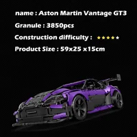 IN STOCK MOC Technical 1:8 Purple Sports Car Building Blocks Assembling Bricks Model Toys for Children Birthday Gift Set 4
