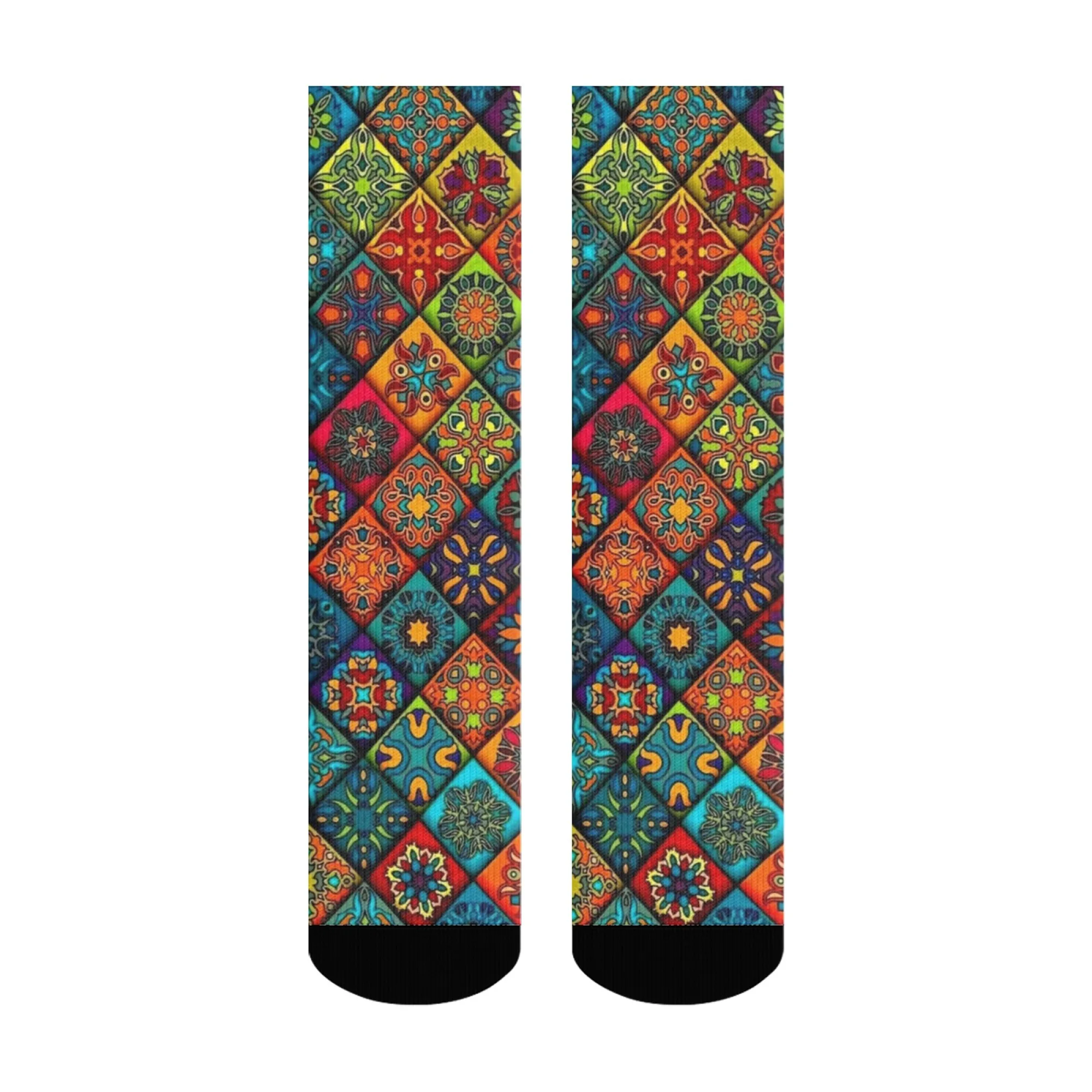 Bohemian Print Men's Comfortable Non-Slip Casual Socks