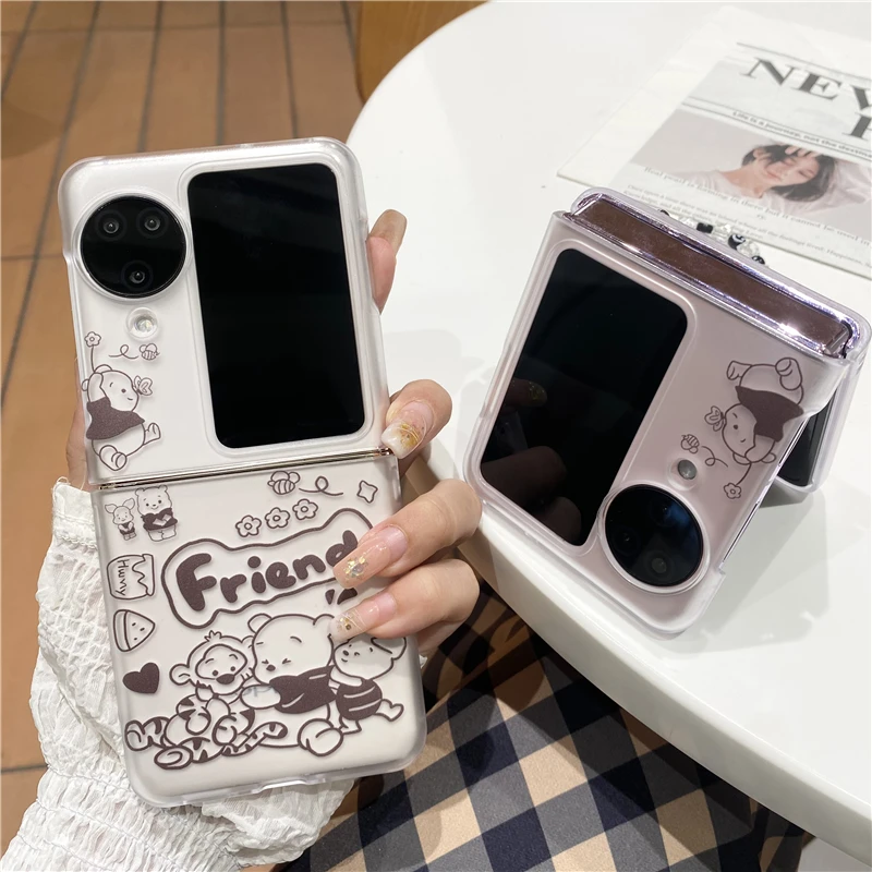 

Toy Anime Disney Winnie Friends Cute FOR OPPO N2 N3 Flip Find N VIVO X Flip FOLD Cover Phone Case