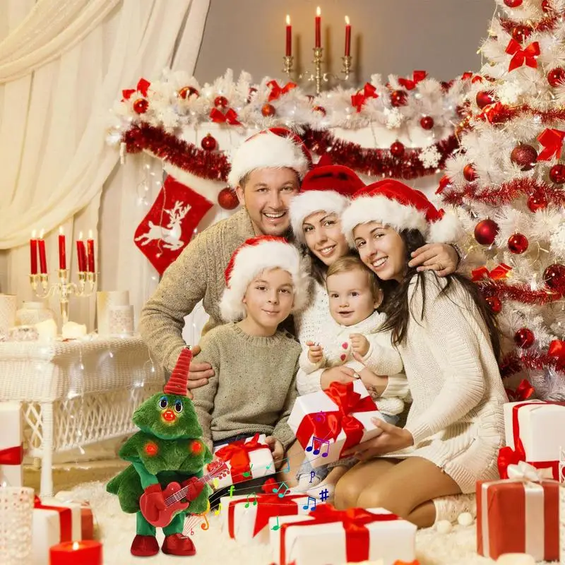 Electric Christmas Tree Singing and Dancing Plush Toys Dolls Funny Rotating Christmas Tree Toys Xmas Gifts Xmas Home Decorations