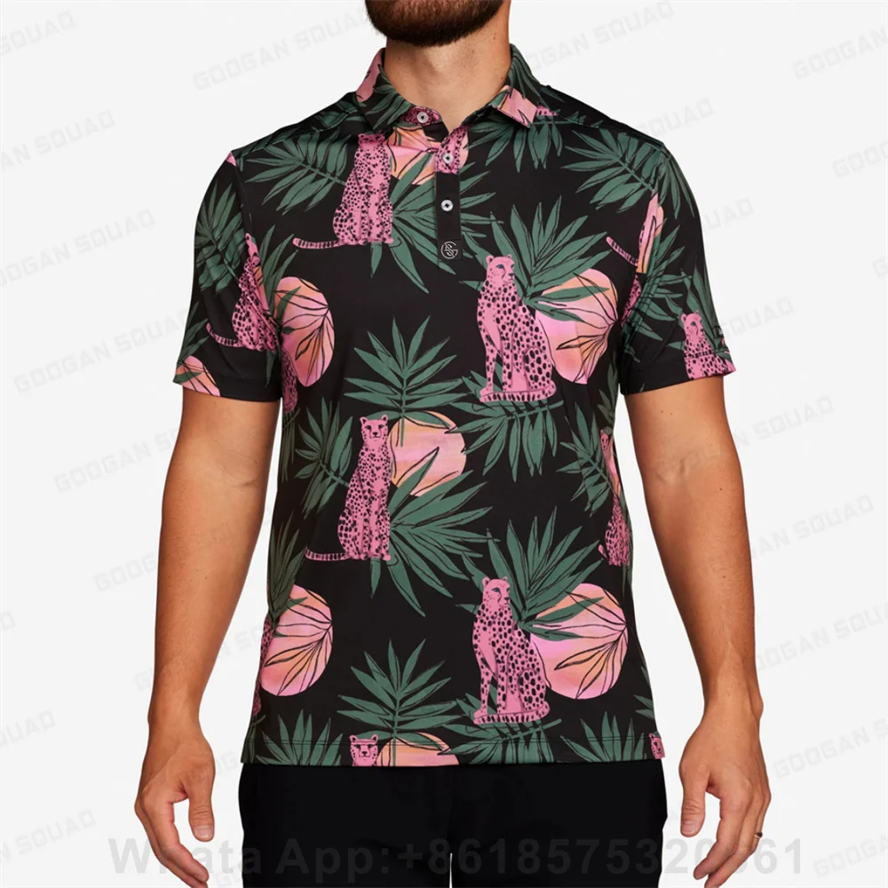 Golf Polo Shirt for Men Short-sleeved Patchwork Men's Polos Quality Summer Brand Men Clothing