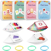 Kids Montessori Toy Baby Learn English Word Card Flashcards Cognitive Educational Toy Picture Memorise Games Gifts for Children 2