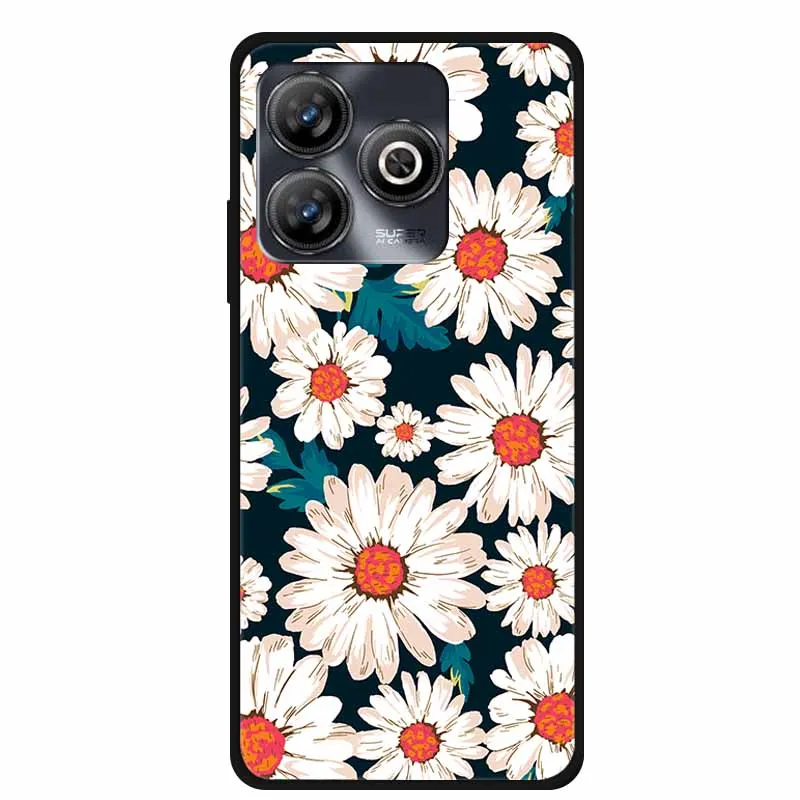 Fashion Painted Soft TPU Silicone Black Back Cover Case