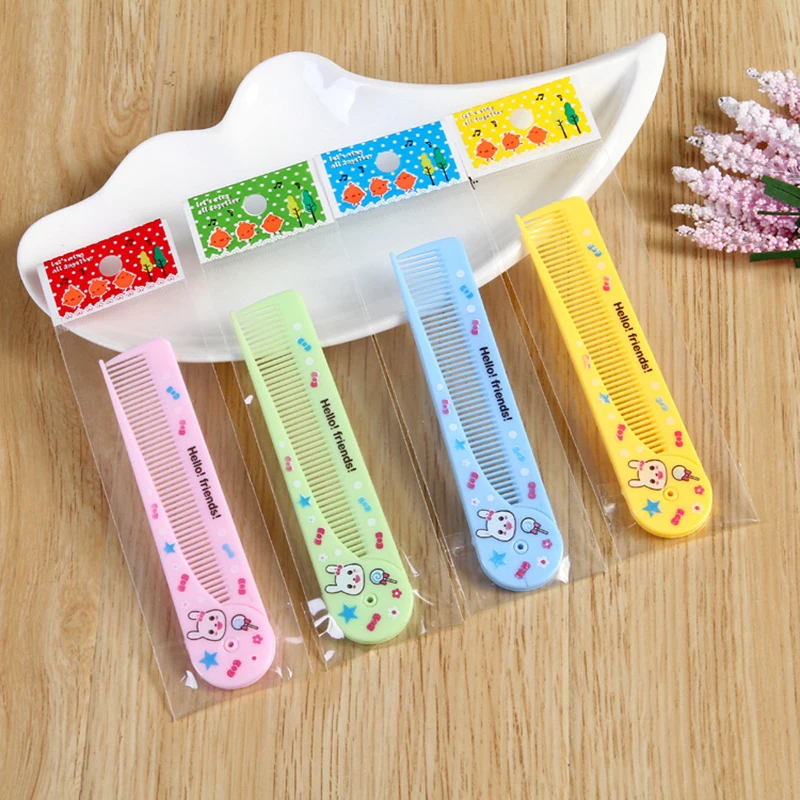 Cartoon Foldable Massage Hair Comb Anti Static Hairdressing Pointed Tail Comb Portable Travel Hair Brush Styling Accessorie