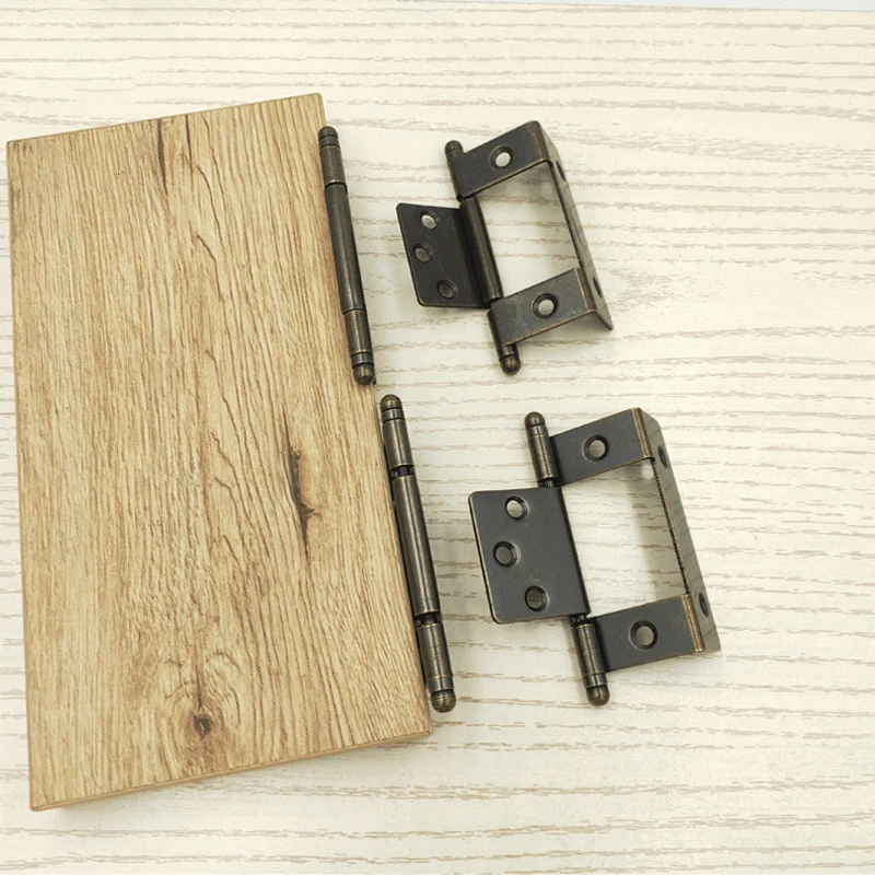 Child Mother Hinge Three Fold Plywood Hinge Black Retro Furniture Cabinet Connection Accessories for Door Hinge