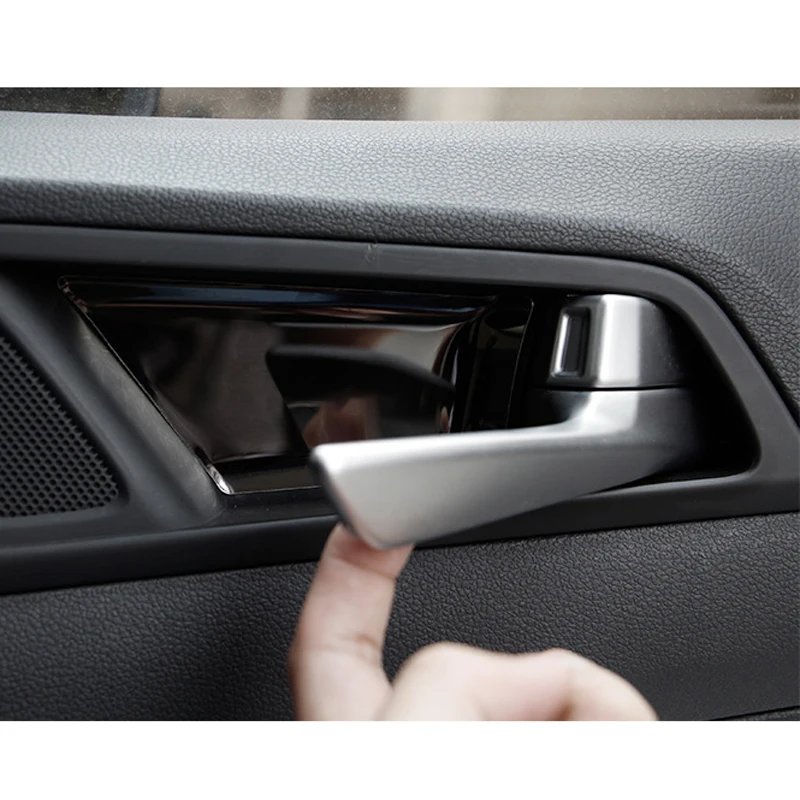 Car Interior Door Handle Ornament Sticker 4pcs for Hyundai Tucson 2015