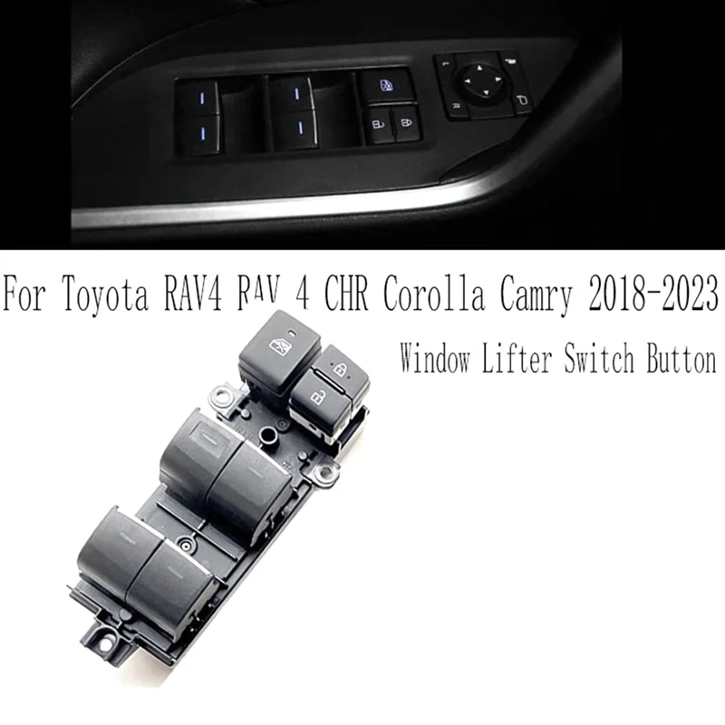 

1 Piece LED Master Window Lifter Switch Button Plastic Automotive Supplies For Toyota RAV4 RAV 4 CHR Corolla Camry 2018-2023