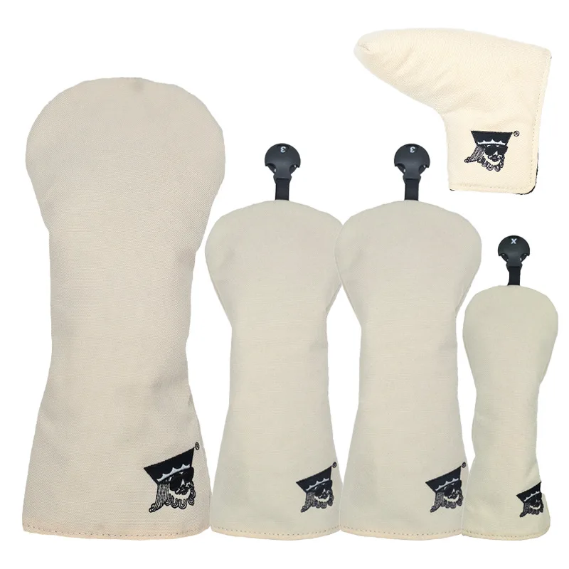 골프 클럽 헤드 커버, 드라이버 번호 1 우드 페어웨이 우드 UT 헤드 커버, 푸시 캡, 보호용 나일론 패브릭 골프 캡 커버