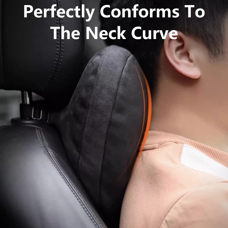 Car Headrest Neck Support Seat S Class Soft Universal Adjustable Car Pillow Neck Rest Cushion Relieve Fatigue