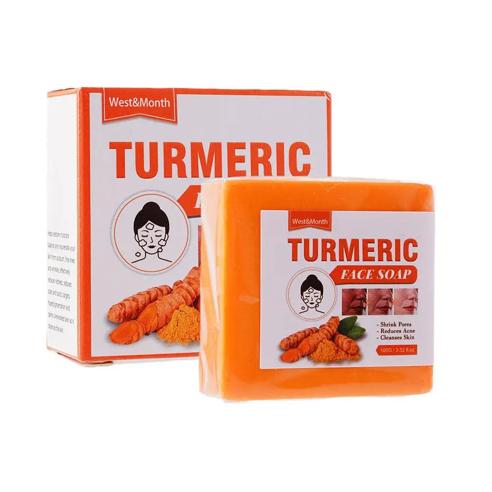 Turmeric Face Wash Natural Turmeric Soap Oil Control Soap Face Body Brightening Body Wash Cleanses facial cleanser turmeric soap