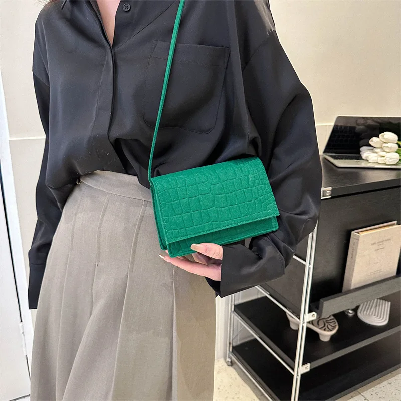 

2023 Fashion Women Bags Designer Luxury Square Felt Crossbody Bags Female Totes Shoulder Handbags for Women Messenger Bag