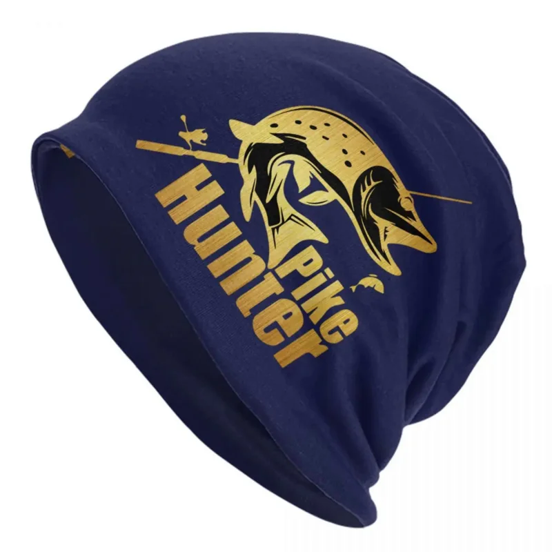 

Pike Hunter Fish Bonnet Hat Knit Hats Men Women Cool Unisex Fishing Fisherman Warm Winter Beanies Cap