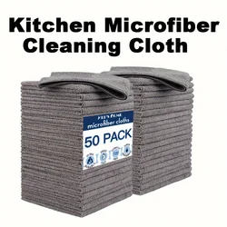 Ultra Absorbent Microfiber Cloths - Efficient Cleaning Towels for Kitchen, Bathroom, Car, and Glass (DARK GRAY)
