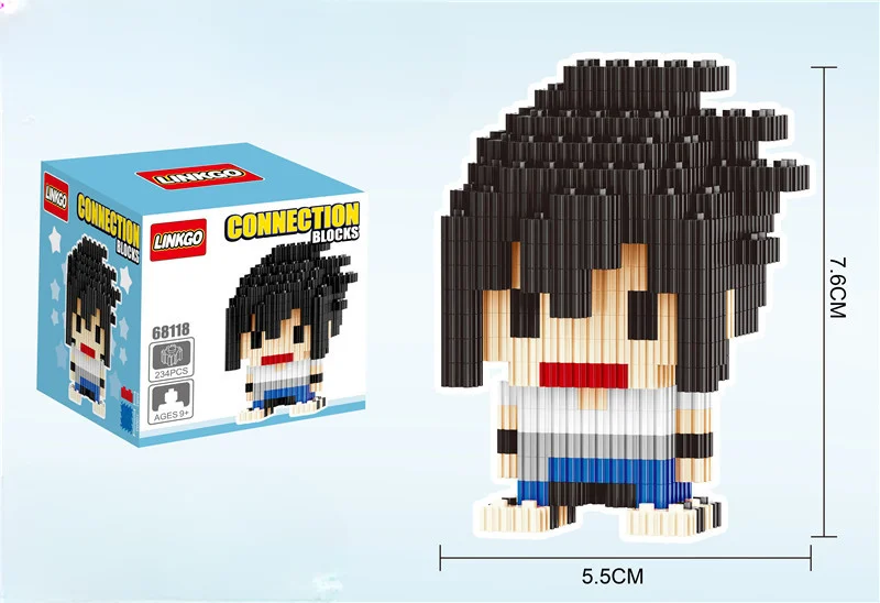 One Piece Mini Buliding Blocks NARUTA Figures Luffy Zoro Anime Action Figures Heads Series Educational Kids Toys Birthday Gifts 6