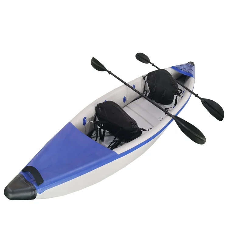 GeeTone Inflatable Drop Stitch PVC 1 2 Person Fishing Kayak Inflatable  Kayak PVC Drop Stitch Kayaks Fishing Boat