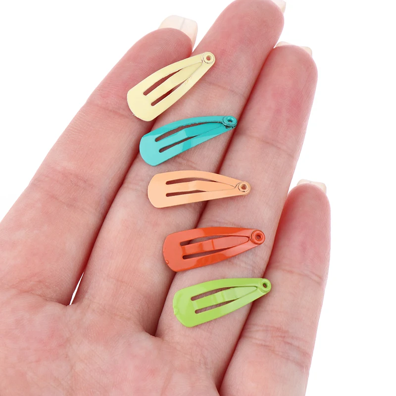 

5PCS Cartoon Cute 2CM Color Baking Paint Mini BB Hair Pins Doll Accessories for 1/6 1/12 OB11 Doll Wig Clips DIY Hair Decoration
